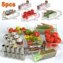 5PCS Refrigerator Organizer Bins Plastic Pantry Organization and Storage Baskets