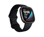 Fitbit Sense Advanced Smartwatch with Tools for Heart Health, Stress Management & Skin Temperature Trends, Alexa Built-in, Carbon/Graphite, One Size (S & L Bands Included)