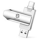 128GB Photo Stick iPhone 15 Flash Drive iPhone USB C Memory Stick for Photos Videos Contacts iPhone-Flash-Drive-Photo-StickiPhone Thumb Drive for iPad Backup Storage iPhone-Photo-Storage-Stick