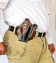 GunAlly OWB Leather Two Slot Gun Holster Cover for IOF Ashani,Walther,CZ. or .32 Bore Similar Size