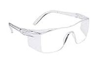 Quantum Retail -Protective Eyewear Clear Anti-Droplets Safety Goggles Anti-Fog Glasses with Impact Resistant Lens for Construction Laboratory Outdoor Eye Protection / Dust protection Bike Riding Safety Goggle - Pack of 1 (Free Size)