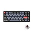Keychron K2 Pro Wireless & Wired RGB Custom Mechanical Keyboard with Hot-swappable K Pro Brown Switch, QMK/VIA Programmable Macro, 75% Layout Aluminum Frame Keyboard for Mac Windows Linux