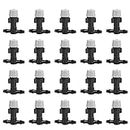 Plastic Mist Nozzle Sprinkler Tee Joints Spray Heads for Misting Watering Plant Flower Cooling System Home Garden Irrigation, 20pcs (Black)