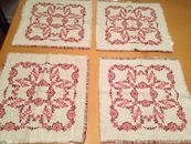 (4) Vonwiller Heimtextilien Germany Hand Loom Placemats Table Linens Floral  I04