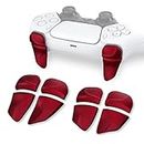 PlayVital BLADE 2 Pairs Shoulder Buttons Extension Triggers for ps5 Controller, Game Improvement Adjusters for ps5 Controller, Bumper Trigger Extenders for ps5 Controller - Scarlet Red