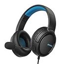 BINNUNE Gaming Headset with Mic for PS4 PS5 Xbox Series X|S Xbox One PC Switch, Wired Audifonos Gamer Headphones with Microphone for Playstation 4|5 Xbox 1