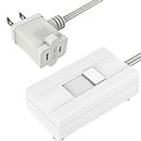 TOPGREENER Table-Top Plug in Dimmer Switch for Table or Floor Lamps, Slide Control, Works with Incandescent and Dimmable LED 360 Watt Bulbs Off at Lowest dim, 6ft Cord, 120V 60Hz, TGTTDL300-W, White