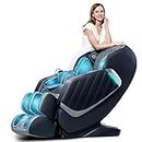 HealthRelife Full Body Massage Chair - Zero Gravity Smart Massage Chair - 3D Robotic Hands with SL Rail - Bluetooth Relaxation Chair - Black