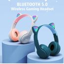 Headphones,Headset,Cat Ears,LED Light, Bluetooth,Wireless