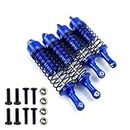 SDSLD Big Bore RC Shock for Traxxas Slash 4WD 4x4 Upgrades Parts,1/10 Stampede 4WD 4x4,Hoss 4WD 4x4,Rustler 4WD 4x4,4Pcs Full Aluminum Front Rear Shocks Absorber,Replace 5862 Blue