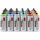 Montana White 24 Pack Spray Paint - Gloss High Pressure - 24x400ml Coloured Cans