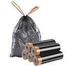 Small Drawstring Trash Bag, 4 Gallon Garbage Bags JOYBOS Bathroom Trash can Liners 75 Counts