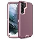 Anloes Defender Case for Samsung Galaxy S22 Plus 5G, Galaxy S22 Plus 5G Phone Case Heavy Duty Shockproof Dustproof 3 in 1 Rugged Protective Bumper Cover for S22+ 5G Purple(Without Screen Protector)