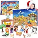 Advent Calendar 2023, Notique Nativity Set Christmas Advent Calendar for Kids Nativity Scene Xmas Countdown Toys for 3-12 Year Old Boys Girls Gifts Stocking Stuffers for Kids 3-12