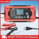Car Battery Charger 6A 12V, Lead-acid Battery Smart Repair LCD Display