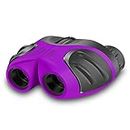 VNVDFLM Compact 8X21 Children Binoculars Yard Toys for 3-8 Years Old Girls Easter Gifts, Kids Telescope Explore Outdoor Toys for 4-10 Year Old Boys to Watching Birds and Wildlife (Purple)