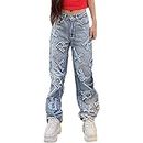 GOZYLA Jeans Damen Jeans mit hoher Taille Skinny Slim Fit Stretch Jeans mit weitem Bein Knopf, Damen Jeans Hose Straight Fit Jeanshose (Color : A, Size : L)