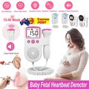 Fetal Doppler Meter LCD Baby Heart Beat Rate Monitor FHR Probe Pregnancy Fetu AU