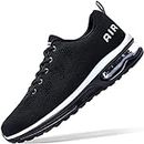 Autper Mens Running Tennis Shoes Comfortable Air Cushion Walking Gym Sport Shoes Sneakers, Size11 -Black