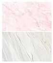 SAVIAURA 1 Sheet 2 in 1 3D Flat Lay Tabletop Double-Sided Photography Backdrop Photo Studio Flatlay Background PVC Wrinkle-Free for Small Product Shoot (Pink & Off White Marble Pattern)