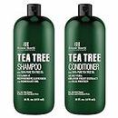 Botanic Hearth Tea Tree Shampoo and Conditioner Set - Nourishing Hair Care with Tea Tree Oil, Peppermint, and Lavender 16Fl oz each
