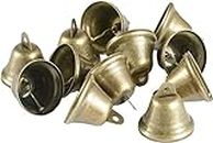 BAKEFY- 20 Pieces Craft Bells Small Brass Bells for Crafts Vintage Bells Hooks for Hanging Wind Chimes Making Dog Training Doorbell Christmas Tree Wedding Decor