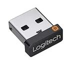Logitech USB Unifying Receiver Tecnologia Wireless 2.4 GHz, Compatibile Con ‎Tutti I Dispositivi Logitech Unifying, Come Mouse e Tastiera, PC/Mac/Laptop, Nero