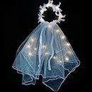 Lnrueg Women Ladies Girls Accessories Party Veil Decorative Fashion Dainty Lighting Lightweight Adjustable Bridal Shower Veil