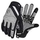 YYUFTTG Gants Motorcycle Bicycle Gloves Breathable All Finger Racing Bicycle Gloves Gel Pad Bicycle Gloves Outdoor Equipment (Color : Black, Size : M)