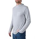 Free Fly Men's Lightweight Hoodie - UPF 20+ Sun Protection Moisture Wicking, Breathable Bamboo Viscose Outdoor Shirt for Men - Aspen Grey, Large