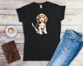 Puppies 24 Different Breeds To Choose From Ladies Fitted T Shirt Small-2XL