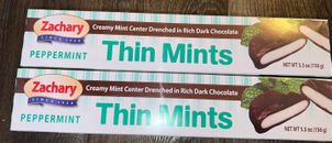 Zachary ~ Thin Mints Chocolate Oscuro 2 cajas 5,5 OZ Navidad ~ 15/08/2024