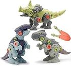 KITI KITS Take Apart Dinosaur Toys - Pack of 4 with Screwdrivers | Dino Kids Building Learning Toys | STEM Toy for Boys and Girls, Ages 3-8