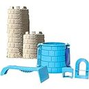 Create A Castle Sandcastle Kit as Seen on Shark Tank, 4 Piece Outdoor Beach, Snow or Sandbox Set for Kids and Adults, Sand Castle Towers, Building Tools, Portable Mesh Storage Backpack - Starter