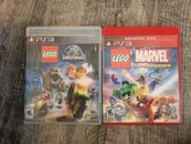 Lot Of 2 Lego PS3 Games - Jurrasic World And Marvel Super Heroes
