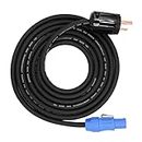 BESCOOS Toronce Profeesional Hand-Built 14 AWG Male NEMA5-15P to SACFCA PowerCon Cable (15Feet)