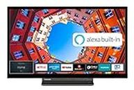 Toshiba 32LK3C63DA 32 Inch TV (Full HD, Smart TV, Prime Video/Netflix, Alexa Built-in, Bluetooth, WiFi, Triple Tuner), Black