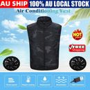 Men Summer Air Conditioning Clothing Fan Cooling Vest USB Outdoor Sport Vest AU