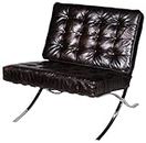 Casa Padrino Luxury Chesterfield Armchair Black/Silver 78 x 83 x H. 82 cm - Genuine Leather Living Room Furniture
