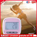 LCD 3D Pedometers Clip-on Electronic Step Counter Fitness Tracker Unisex (Pink)