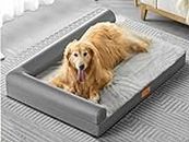 StormHero Orthopedic Dog Bed, Large Dog Sofa Beds for Medium, Large Dogs, Memory Foam Anxiety Pet Bed X Large with Warm Mattress Cushion, Washable Dog Bedding Firm Support Pet Crate Squishmallow Bed