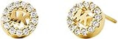 Pendientes de botón Michael Kors circonita chapada en oro circonita MKC1033AN710