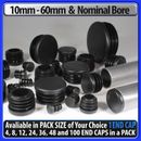 Round Plastic Tube End Caps Insert Bungs Blanking Plugs Stoppers, Chair Feet Leg