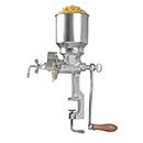 Victoria Commercial Grade Manual Grain Grinder with High Hopper - Table Clamp Hand Corn Mill, Cast Iron