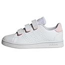 adidas Advantage Court Lifestyle Hook-and-Loop Shoes, Zapatillas, FTWR White/FTWR White/Clear Pink, 32 EU