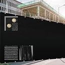 SUNNY MOOD 6' x 20' Custom Size Black Fence Privacy Screen Cover Windscreen Heavy Duty Commercial Grade Strong Binding with Zip Tie - We Take Custom Orders