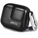 FitStill Black PU Mini Carrying Case for Go Pro Hero 12/11/10/9/8/7/(2018)/6/5 Black,Hard Shell Travel Storage Case for DJI Osmo Action,AKASO,Campark,YI Action Camera and More