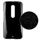 Tarkan Glittery Royal Smooth Shiny Rubber Flexible Protective Back Case Cover for Moto X Style (Black)
