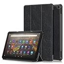 Gylint Case for Fire HD 10 2023, Folding Folio Ultra-Thin PU Leather Stand Case Cover for Fire HD 10 10.1 Inch 2023 Black