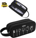 Electronics Organizer Travel Cable Cord Case Sleeve Soft Carrying Accessories St